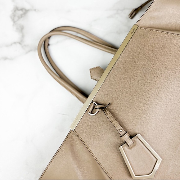 Fendi • Large 2Jours Leather Satchel - Picture 7 of 14